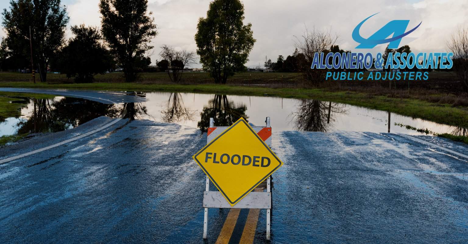 Florida Flood Zone Map and Alconero Public Adjusters Logo